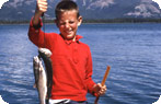 Boy with fish, Yellowstone Lake