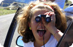 Child with binoculars